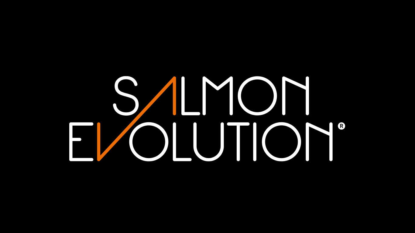 Salmon Evolution logo. Illustration