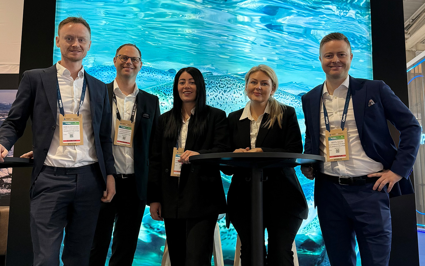 Salmon Evolution Sales Team at Seafood Barcelona 2025. Photo