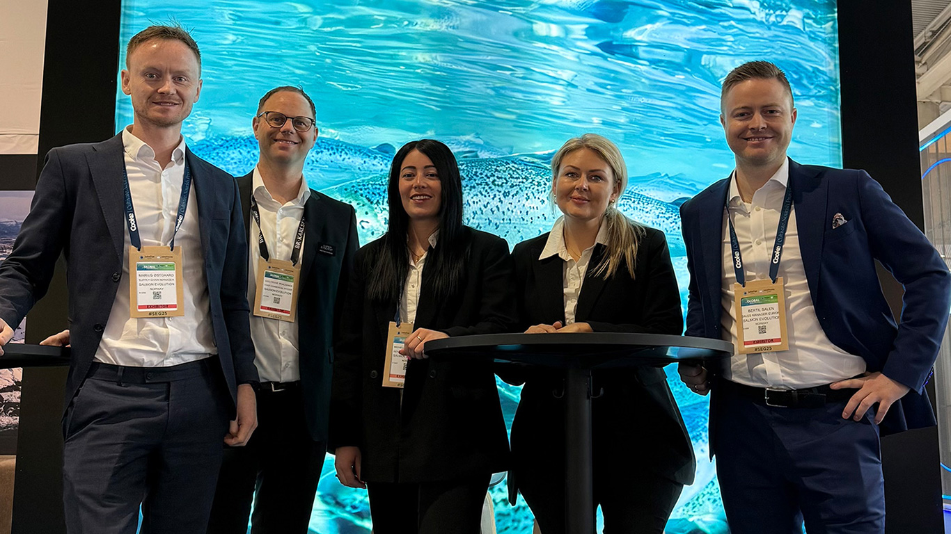Salmon Evolution Sales Team at Seafood Barcelona 2025. Photo