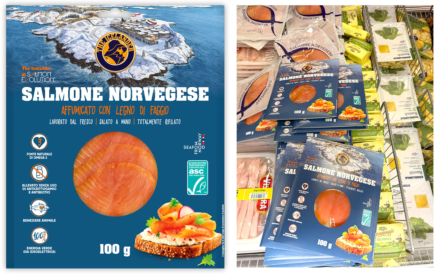 Salmon Evolution and Milarex have launched land-based smoked salmon in Italy. Photo