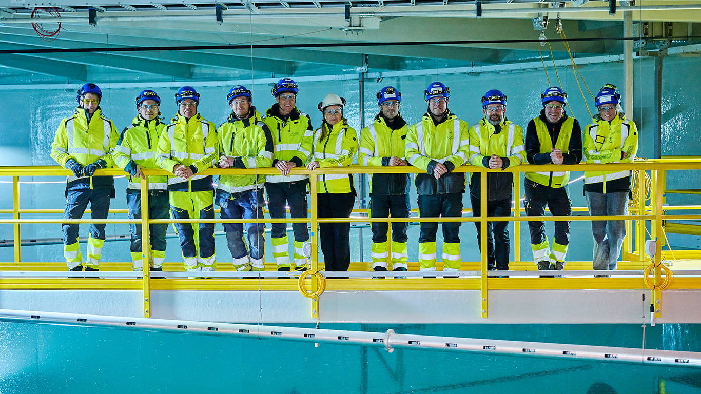 First Tank Is Filled with Water at Indre Harøy. Photo